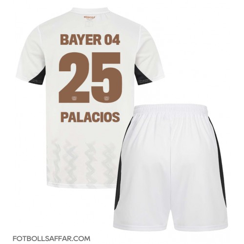 Bayer Leverkusen Exequiel Palacios #25 Bortadräkt Barn 2024-25 Kortärmad (+ Korta byxor)